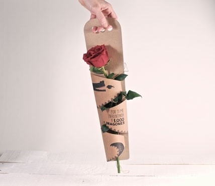 Caja para regalar una rosa