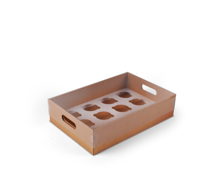 Plateau à Cupcakes en Carton, avec Anse