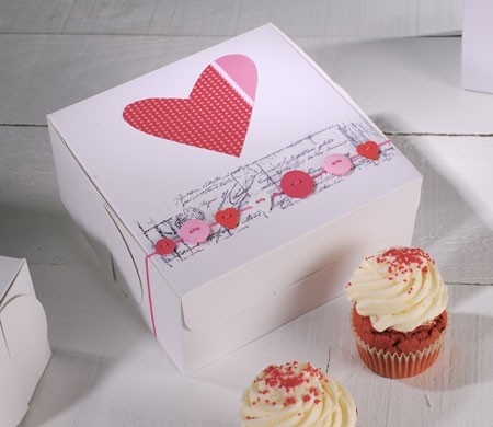 Boîte à cupcakes décoration cœur