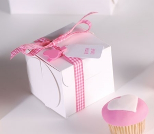 Boîte à cupcake avec ruban