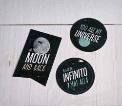 Stickers pour cadeaux "Univers"