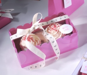 Boîte à Cupcakes avec Cœurs