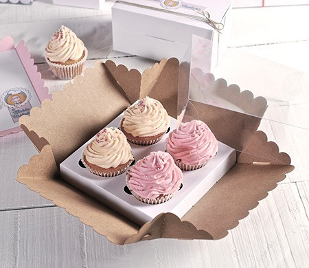 Boîtes hautes pour 4 cupcakes