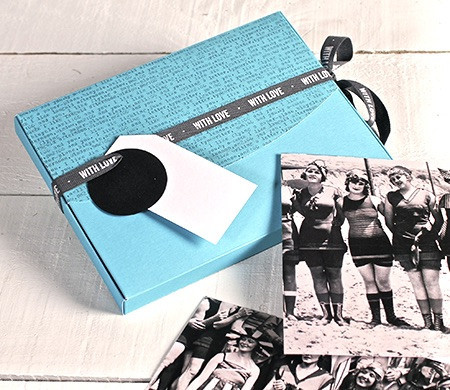 Boîte à Photos Bleue Claire Boîte à Photos Bleue Claire
