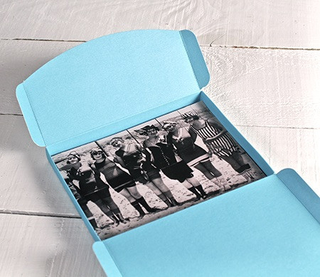 Boîte à Photos Bleue Claire Boîte à Photos Bleue Claire