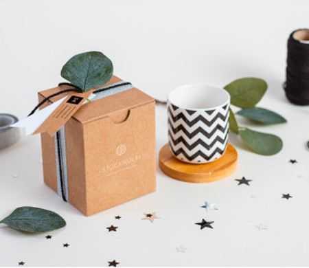Boîte cadeau pour tasses sans anse