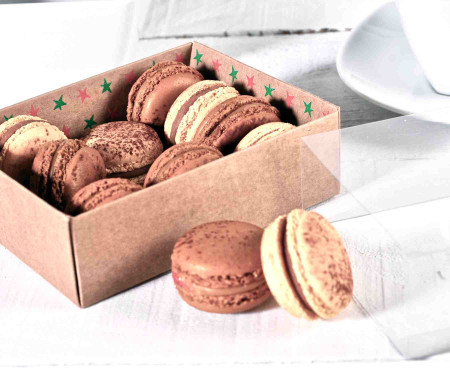 Boîte carrée à macarons