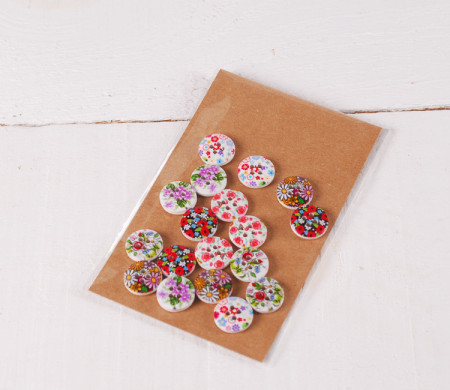 Boutons en bois romantiques