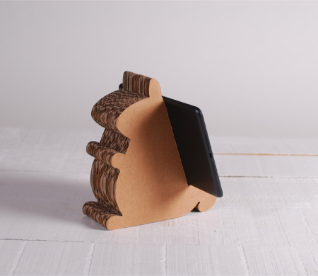 support pour iPad en carton, avec la forme d'un écureuil 