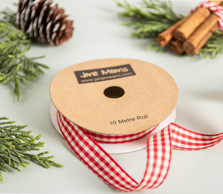 Ruban gros grain à carreaux vichy pour décorer vos cadeaux