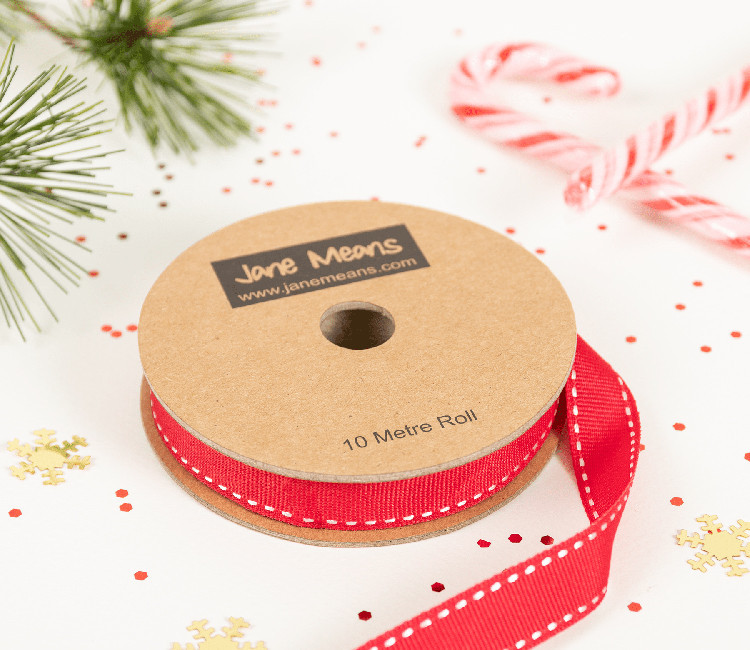 Ruban gros grain rouge pour paquets cadeaux Ruban gros grain rouge pour paquets cadeaux