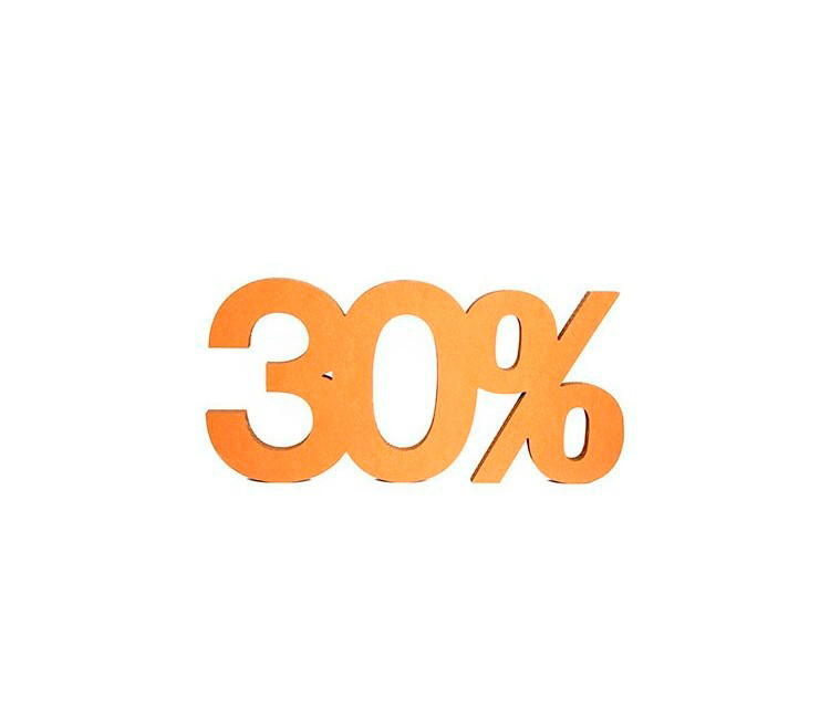 Pourcentage en carton, idéal pour les soldes en magasins