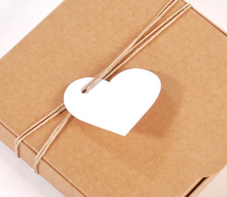 Coeur en Carton Pendentif 10 pcs.