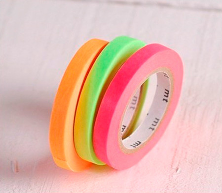 3 washi tapes fluos