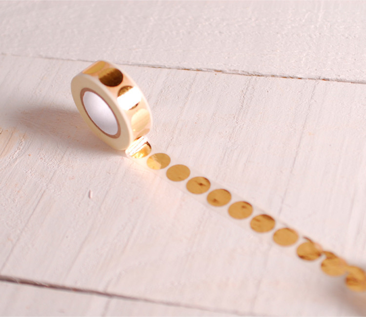 Washi tape cercles dorés