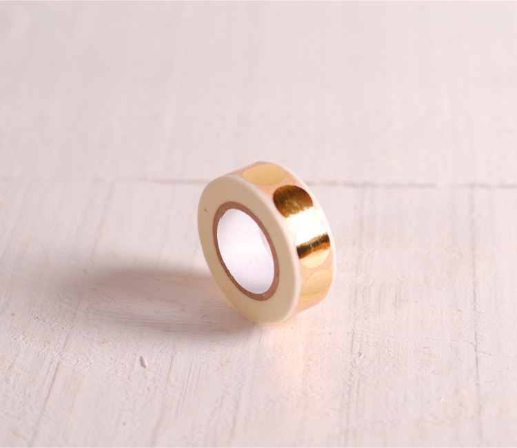 Washi tape cercles dorés