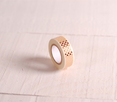 Washi tape blanc avec triangles dorés