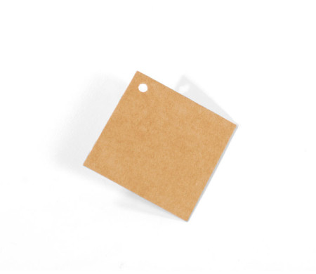 Étiquettes carrées en carton pour cadeaux