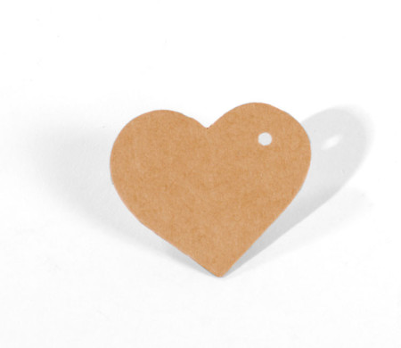 Coeur en Carton Pendentif 10 pcs.