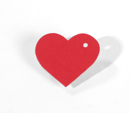 Coeur en Carton Pendentif 10 pcs.