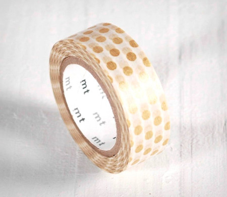 Washi Tape À Pois Dorés