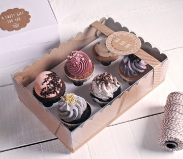 Boîte en carton pour 6 cupcakes