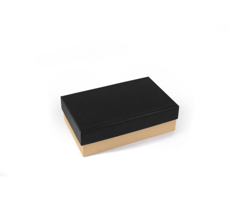 Boîte rectangulaire rigide en carton doublé