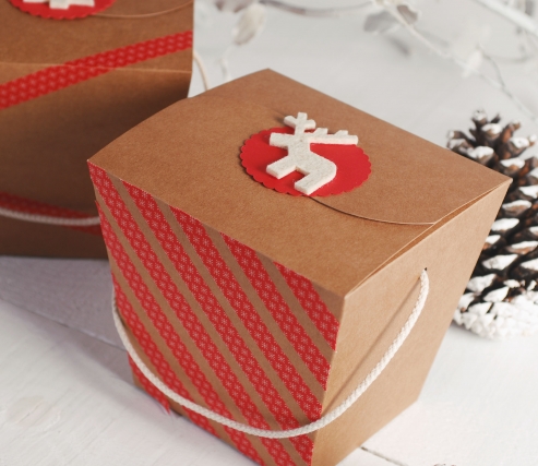 Boîte à nouilles chinoises pour cadeaux de Noël