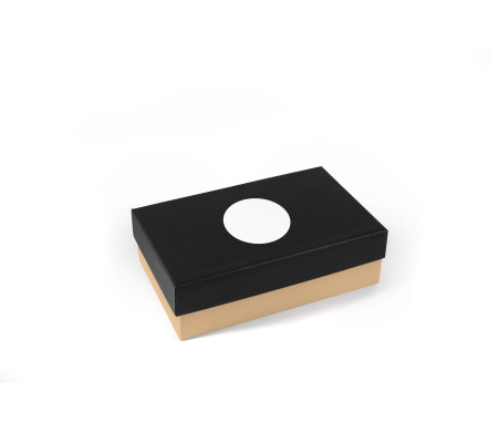 Boîte rectangulaire rigide en carton doublé