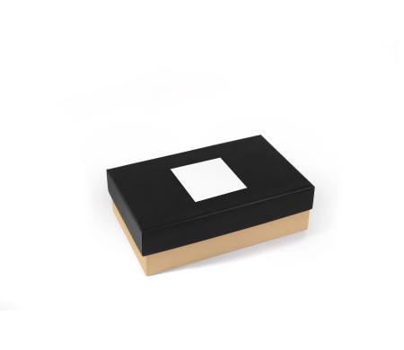 Boîte rectangulaire rigide en carton doublé