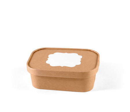 Tupper en carton kraft avec couvercle
