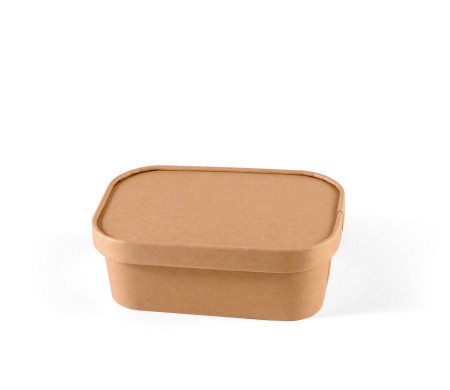 Tupper en carton kraft avec couvercle