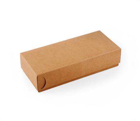 Boîte en carton pour sushis avec fente range-baguettes