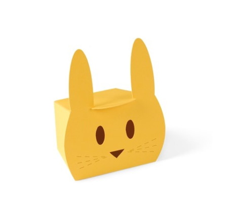 Boîte en carton en forme de lapin sympathique