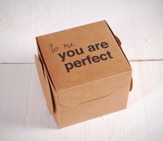 Boîte imprimée pour cadeaux. You're Perfect
