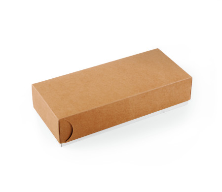 Boîte en carton pour sushis avec fente range-baguettes