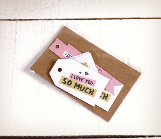Kit de étiquettes imprimées avec des messages d' amour