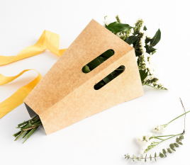 Boîte carton pour bouquets de fleurs