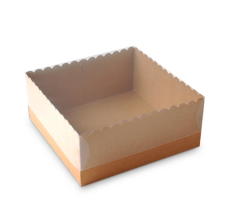 Boîte gâteaux avec couvercle en carton 