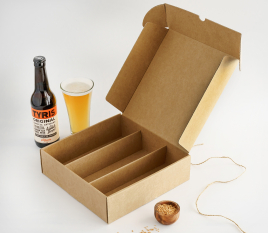 Boîte plane avec support pour bières