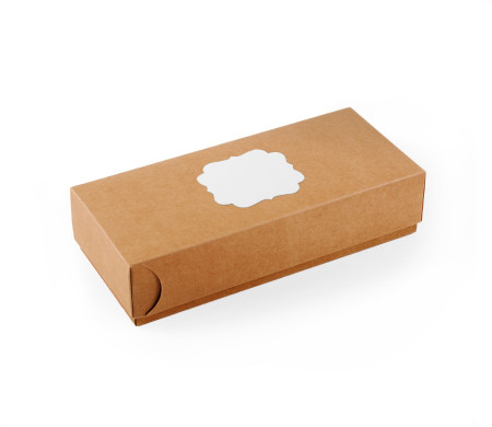 Boîte en carton pour sushis avec fente range-baguettes