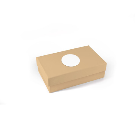 Boîte rectangulaire rigide en carton doublé