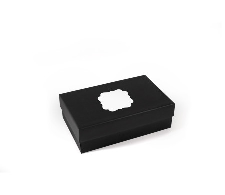 Boîte rectangulaire rigide en carton doublé