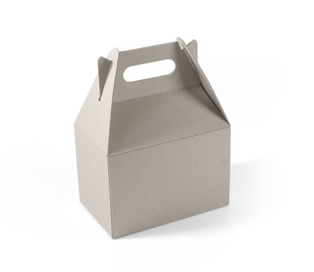 Boîte à poignée en carton écologique rigide, idéale pour cadeaux.