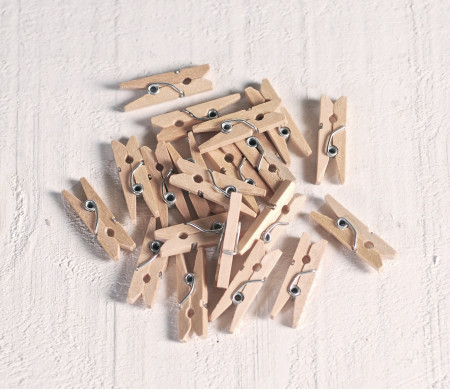 Pinces en bois mini