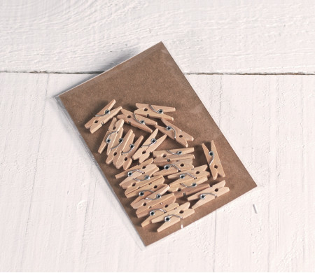 Pinces en bois mini
