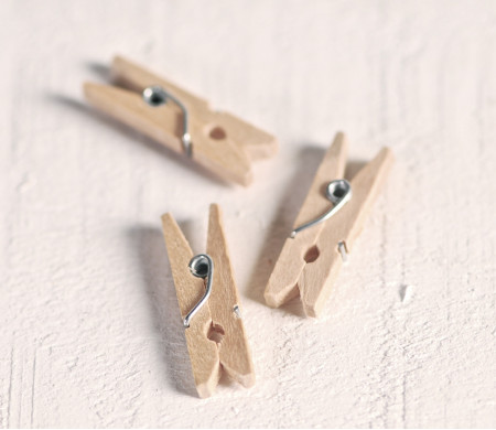 Pinces en bois mini