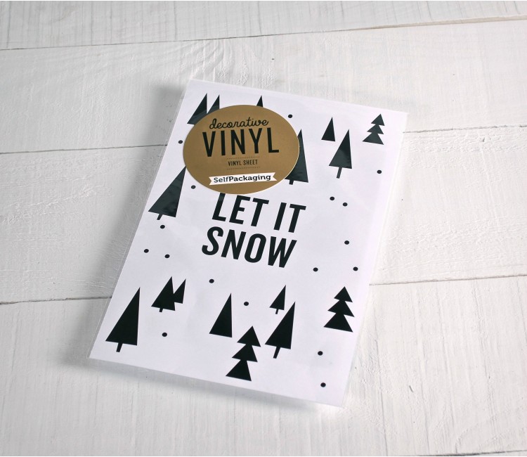 Autocollant décoratif "Let it snow"