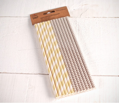 Pailles en Papier dans les Tons Marron