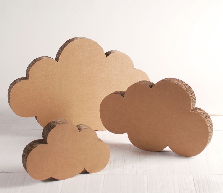 Nuages Décoratifs en Carton, un Kit de 3 Nuages Décoratifs en Carton, un Kit de 3